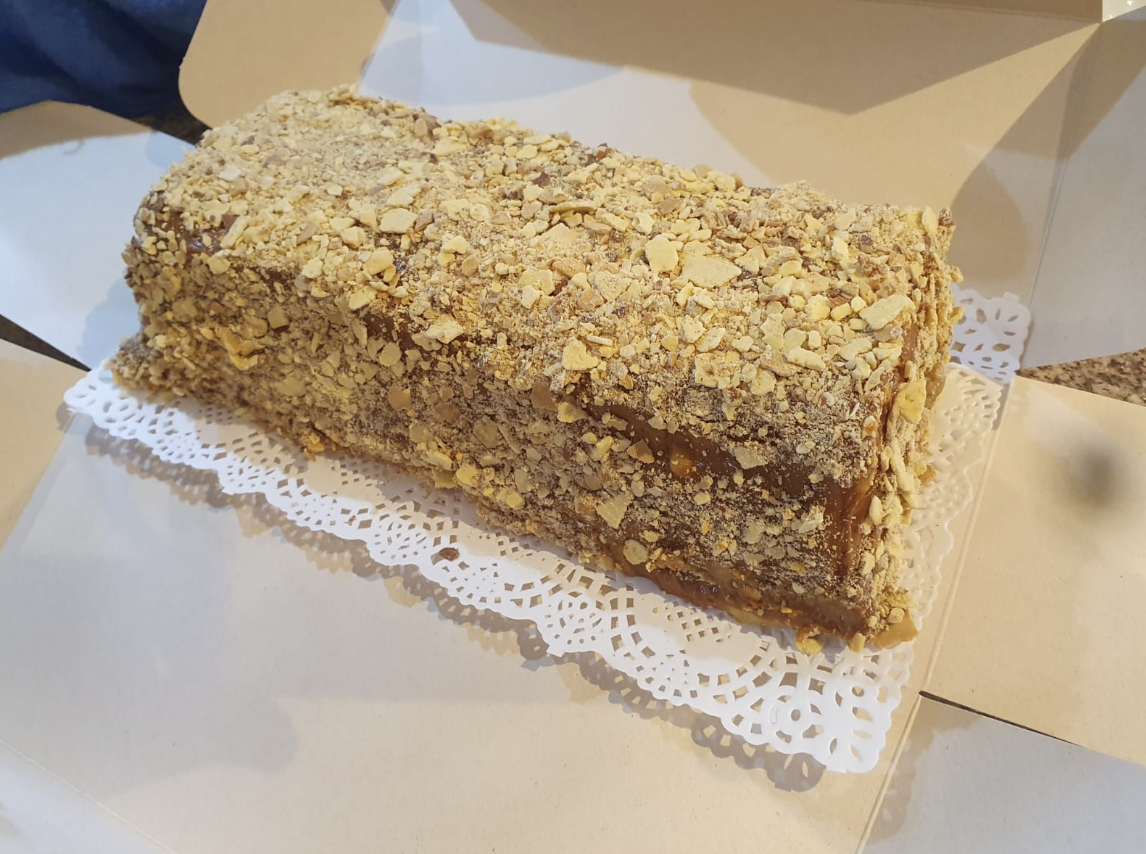 Torta Hoja, Manjar, Crema Pastelera y Nuez - Imagen 2
