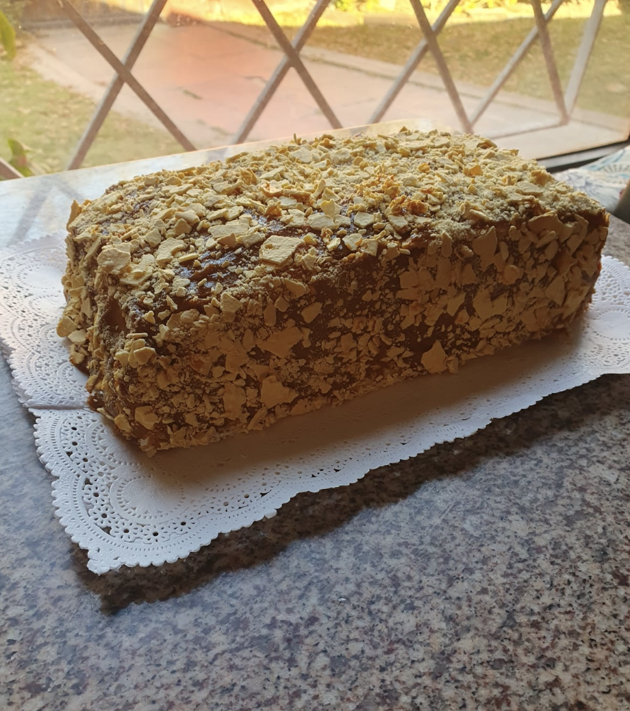 Torta Hoja, Manjar, Pastelera, Nuez y Mermelada de Frambuesa - Imagen 2
