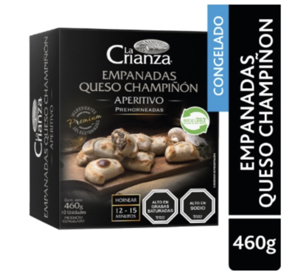 Empanadas Queso-Champiñón "La Crianza" 10 unidades